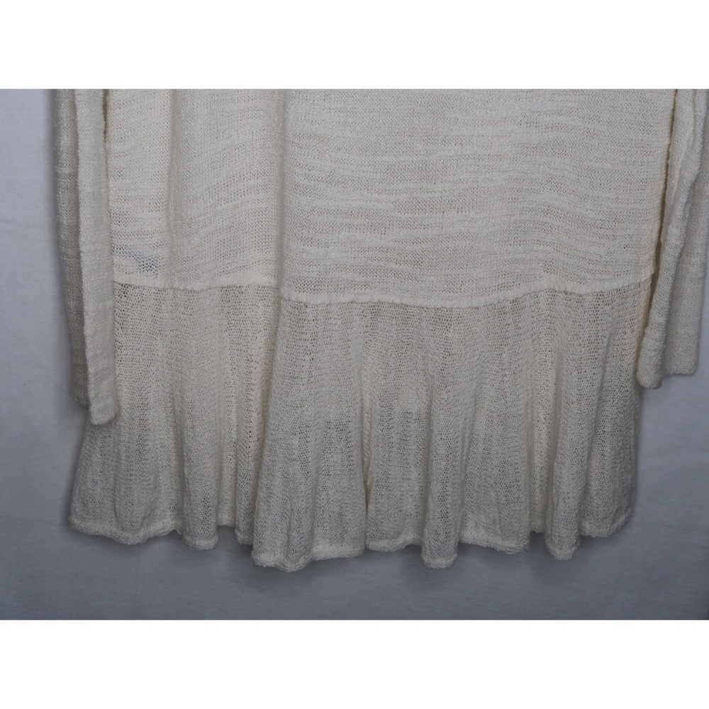 Free People Lace Knit Tunic Sweater Women's S Cream Boho Flowy Coquette Top - Picture 10 of 12